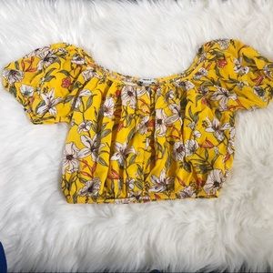 Floral Button Up Crop Top